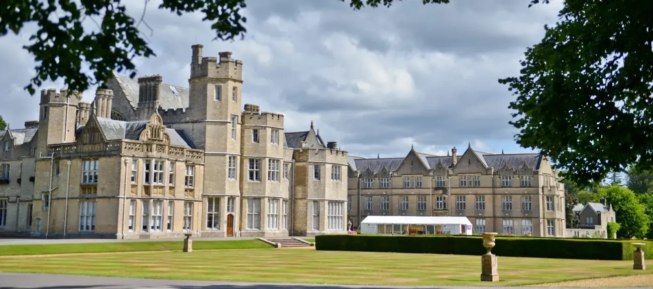 Canford School historic main building exterior