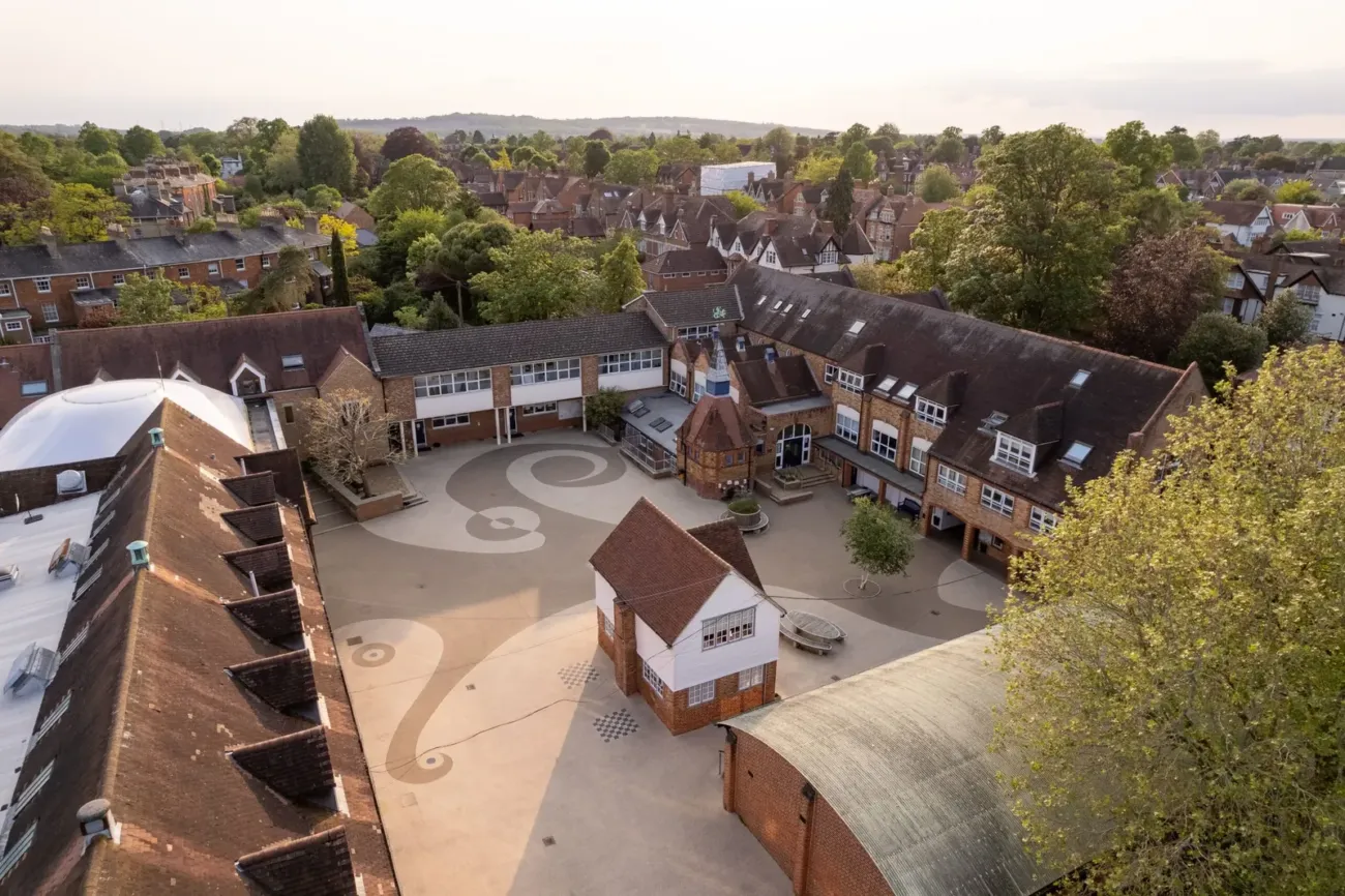 Dragon School Oxford aerial campus overview