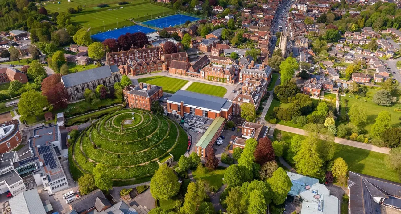 Marlborough College main campus aerial view