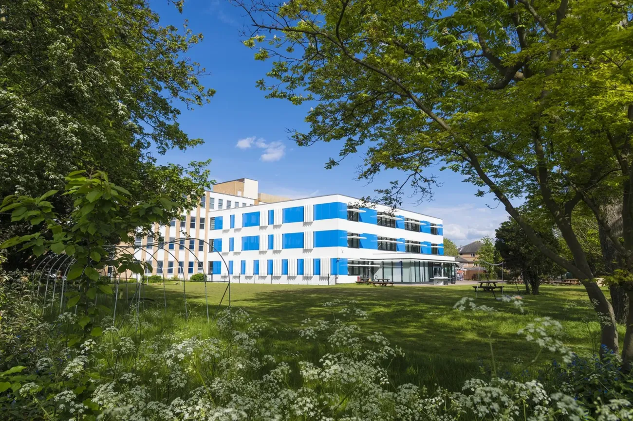 CATS Cambridge campus building in summer