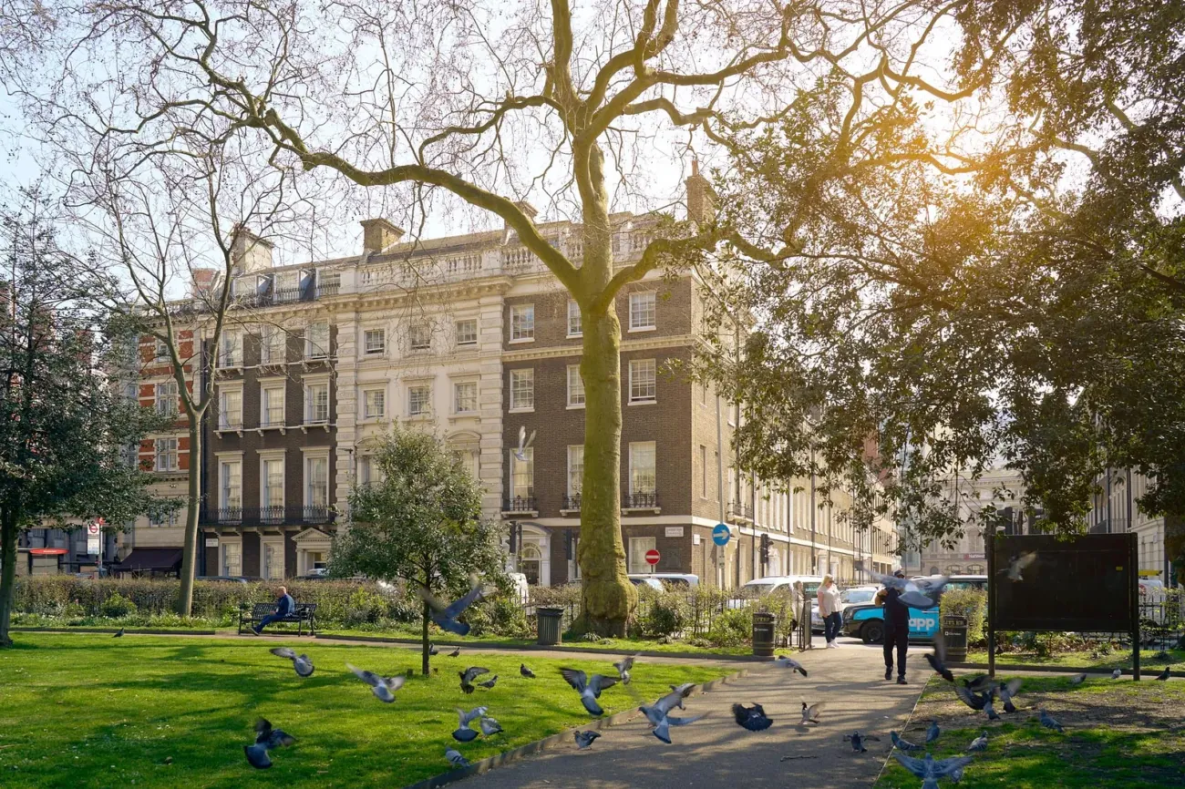 Guildhouse School London campus garden square